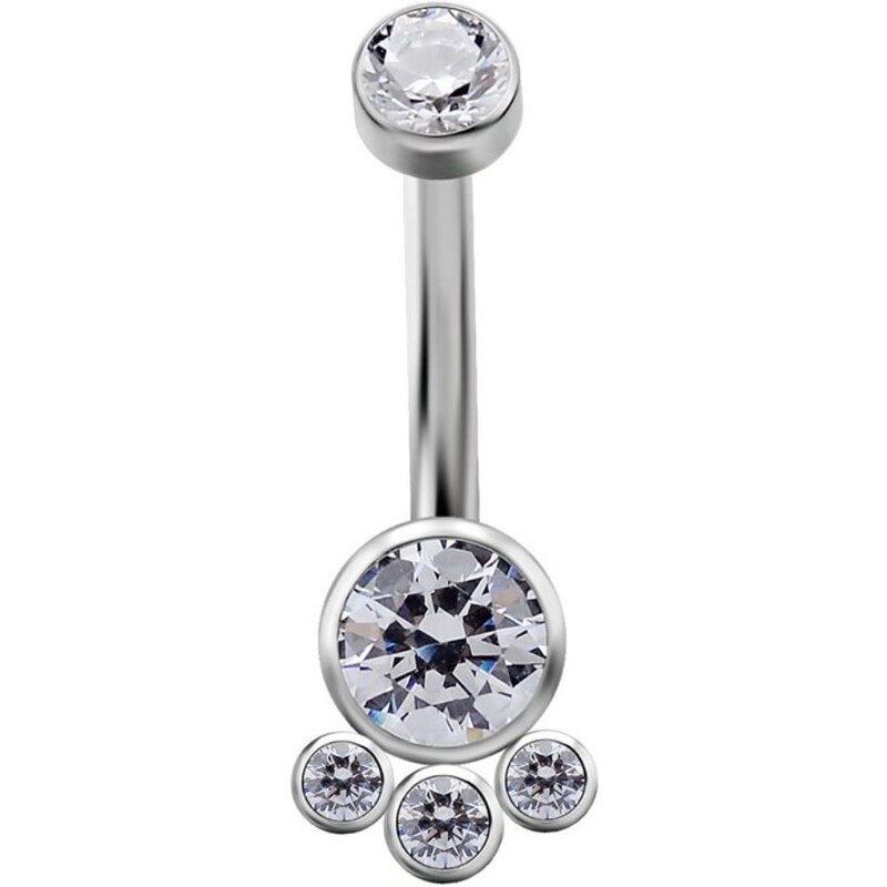 Devilheart Titanový piercing do pupíku s vnitřním závitem s prémiovými 107635304