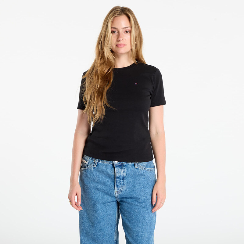 Tričko Tommy Hilfiger Slim Cody C-Nk Ss Black M