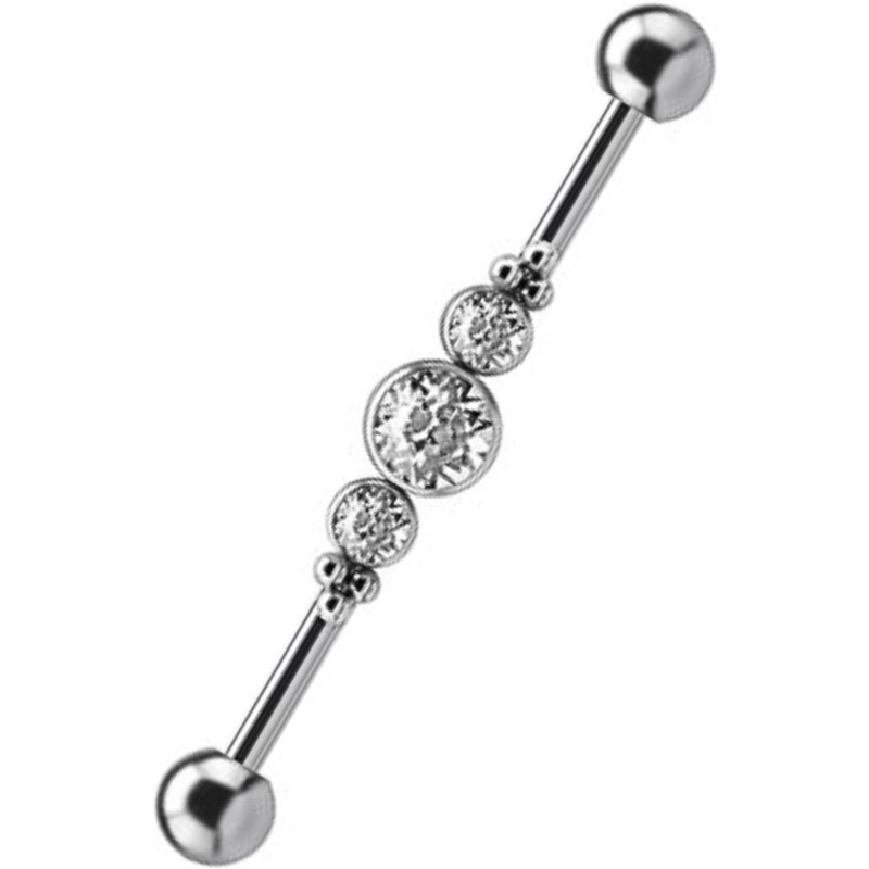 Devilheart Titanová činka č. 2 pro Industrial piercing s vnitřním 107640053