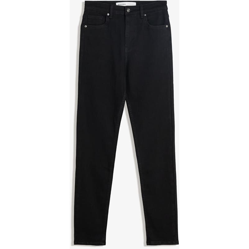 Bershka Super high-waist soft skinny jeans in black 107642213