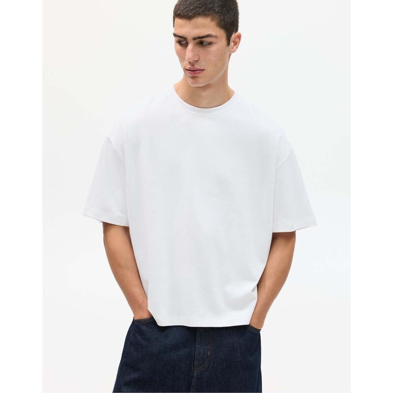 Pull&Bear boxy oversized t-shirt in white
