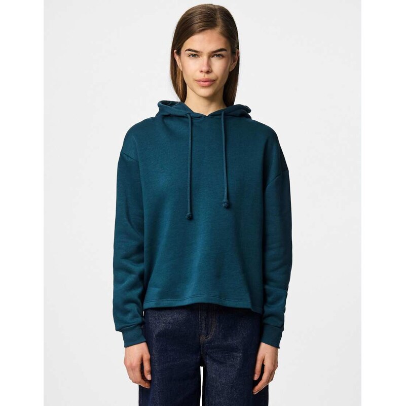 Pieces Hoodie in reflecting pond-Green 115515418