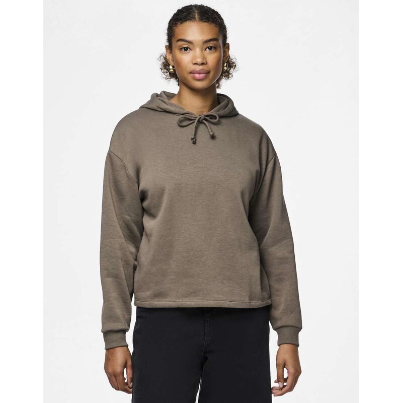 Pieces Hoodie in morel-Brown 115515427