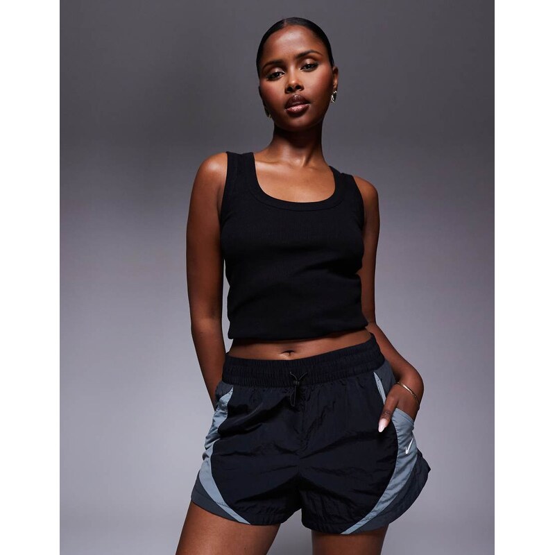 Nike Street panelled 3 inch shorts in black and grey 107648672
