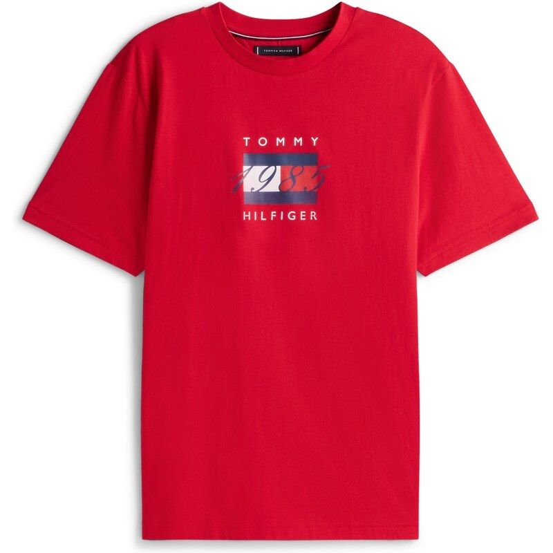 Tommy Hilfiger Linear Flag Graphic Tee RED