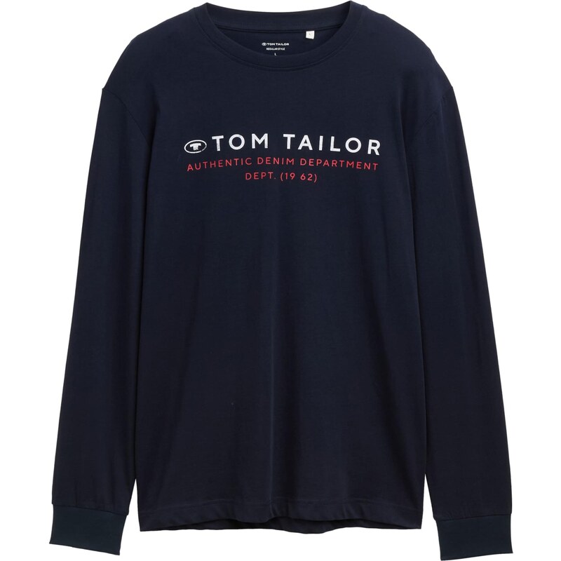 TOM TAILOR Tričko tmavě modrá / červená / bílá