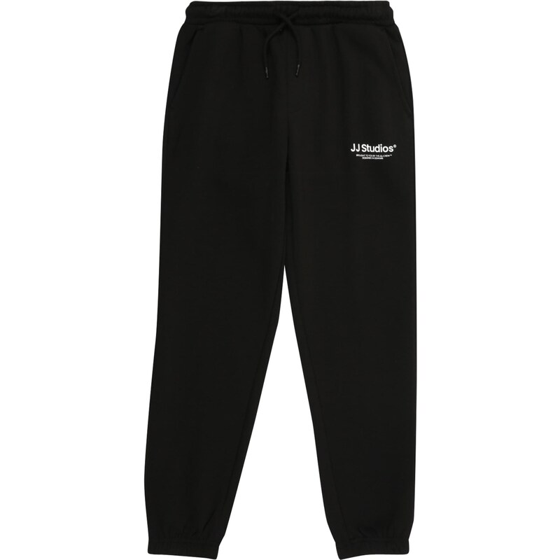 Jack & Jones Junior Kalhoty JPSTKane černá / bílá