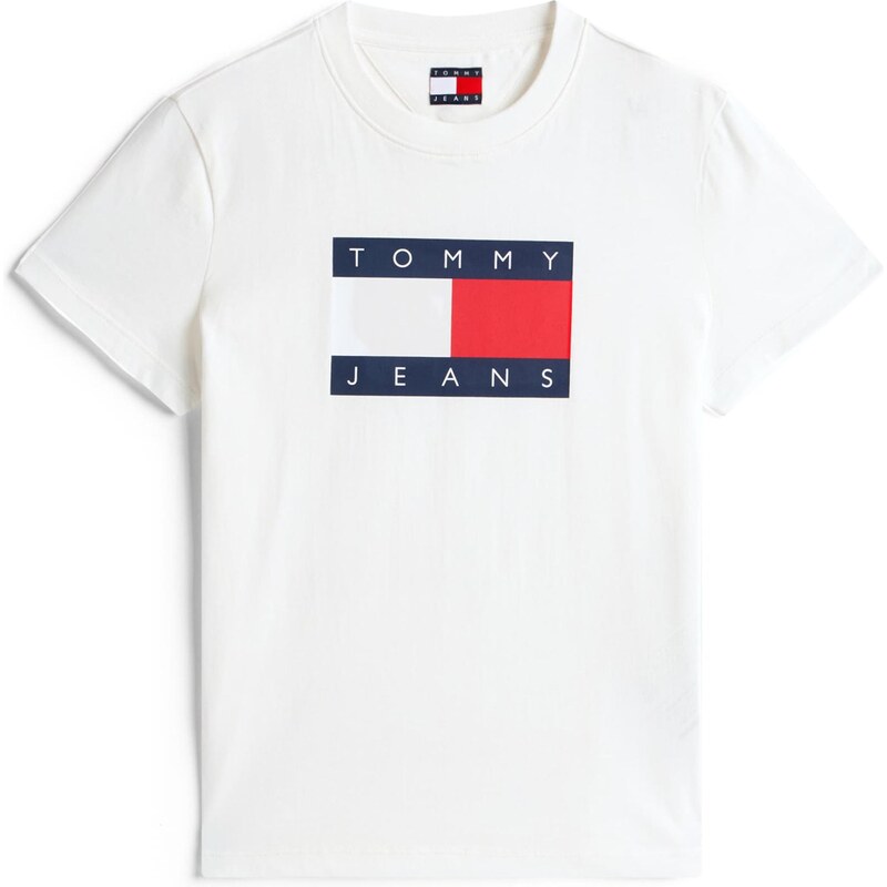 Tommy Jeans Tričko námořnická modř / červená / bílá