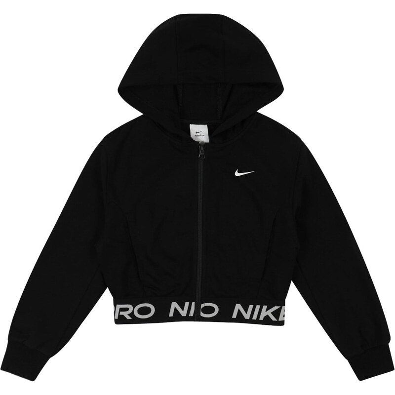 NIKE Sportovní mikina Pro černá / bílá