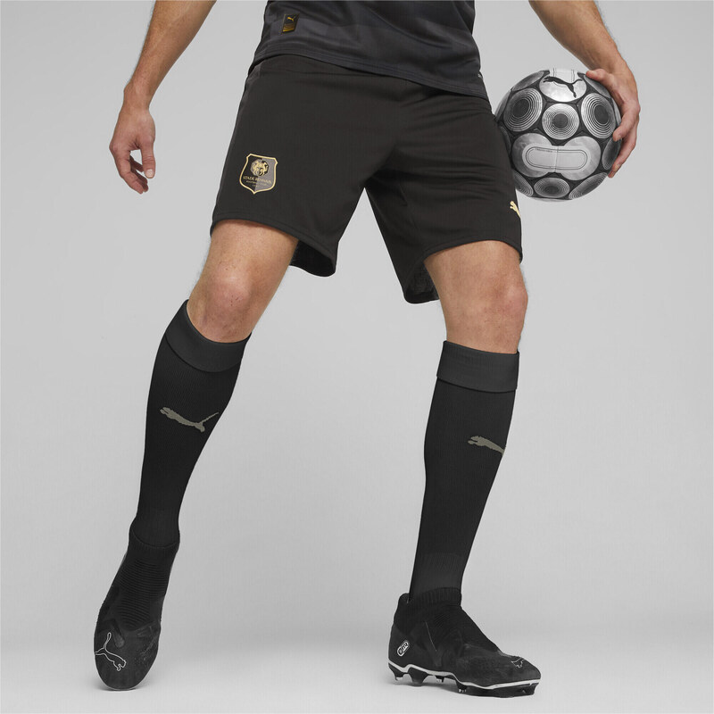 PUMA Fotbalové kraťasy Stade Rennais F.C. PUMA Black Matte Gold