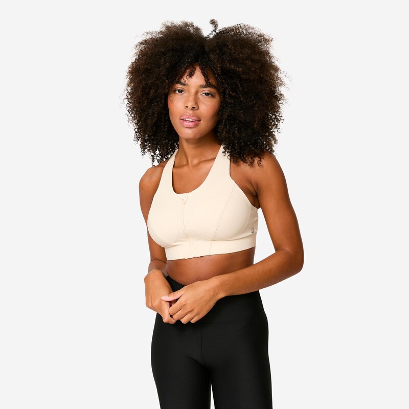 DECATHLON Dámská fitness podprsenka na zip střední zpevnění 107222783