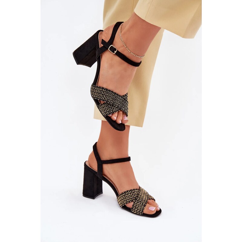 Sandály na podpatku model 214687 Step in style