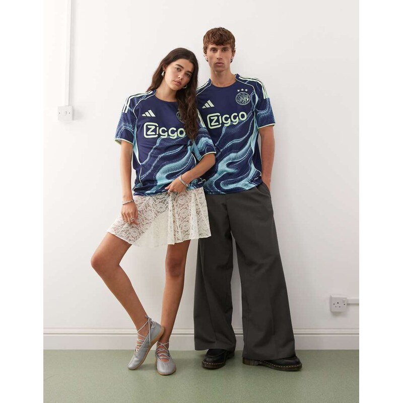 adidas performance adidas Football Ajax 25/26 away jersey in blue-Navy 107659657