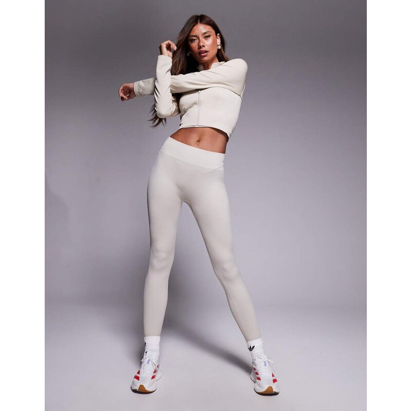 adidas performance adidas Training knit full length leggings in light 107659668