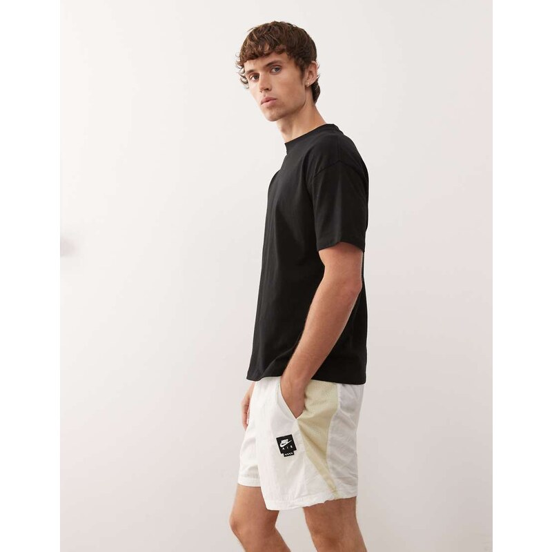 Nike Air woven shorts in cream-White