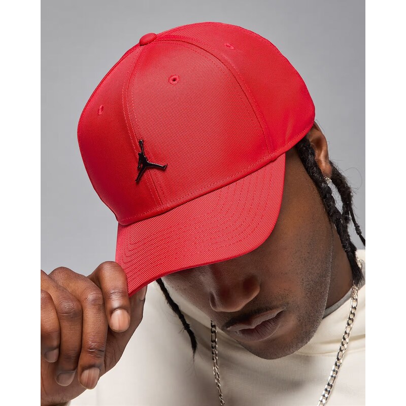 Jordan Men Rise Structured Metal Jumpman Cap GYM RED/R511 687
