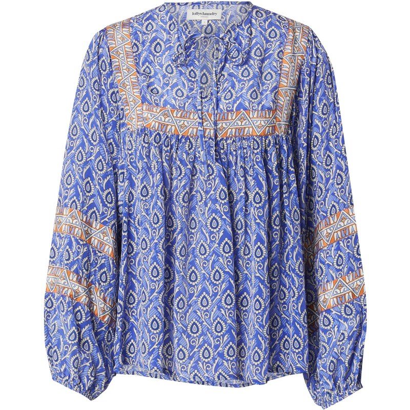 Lollys Laundry Halenka Teel modrá / oranžová / bílá 108420134
