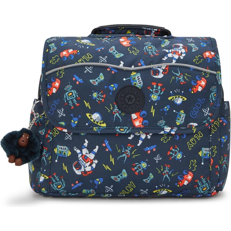 KIPLING Batoh Codie marine modrá / žlutá / oranžová / bílá 108767016