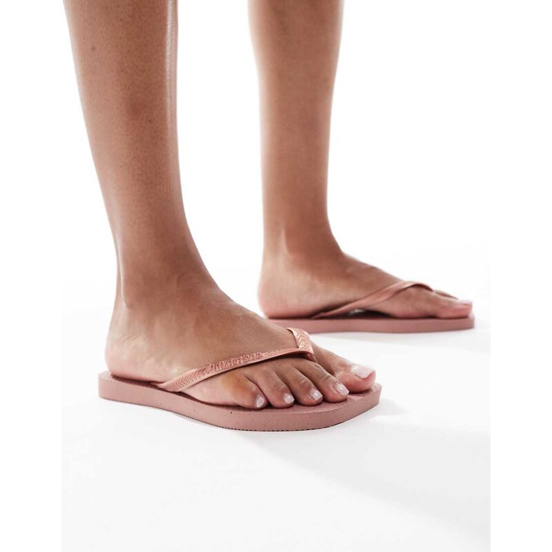 Havaianas square toe flip flops in crocus rose-Pink 107666009