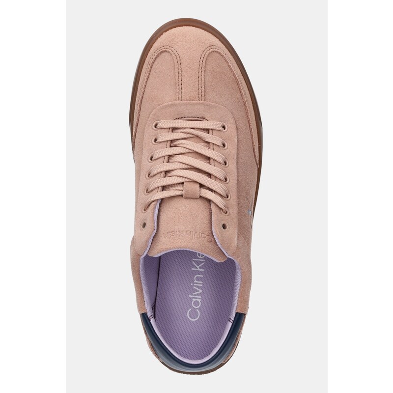 Kožené tenisky Calvin Klein LOW PRO CUPS LACE UP