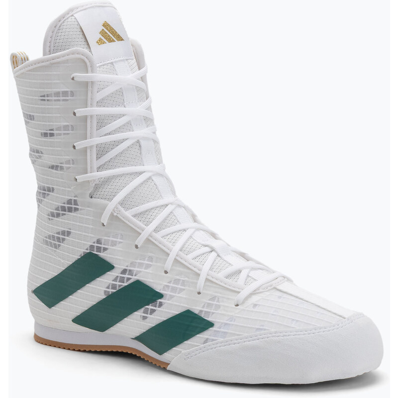 Boxerské boty adidas Box Hog 4 cloud white/collegiate green/core
