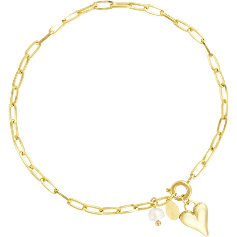 SYLVIENE Náramek CHAIN HEART Gold 107673730