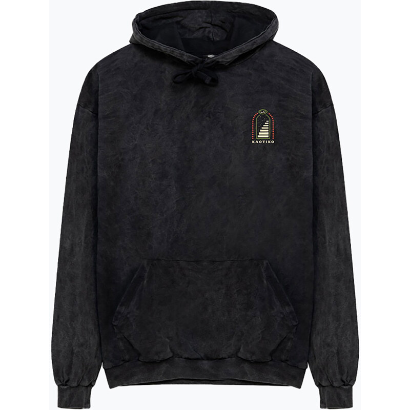 Pánská mikina Kaotiko Washed Trust Your Intuition black