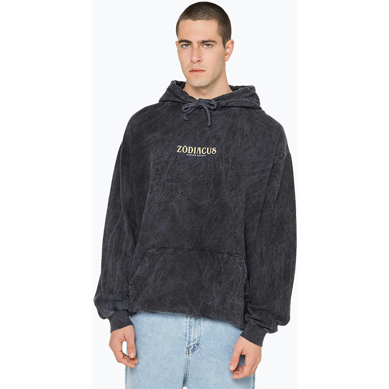 Pánská mikina Kaotiko Washed Zodiacus black