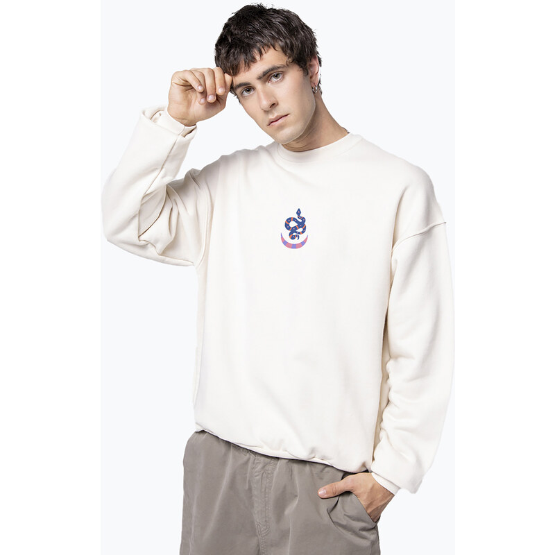 Pánská mikina Kaotiko Wild Power Organic Cotton ivory