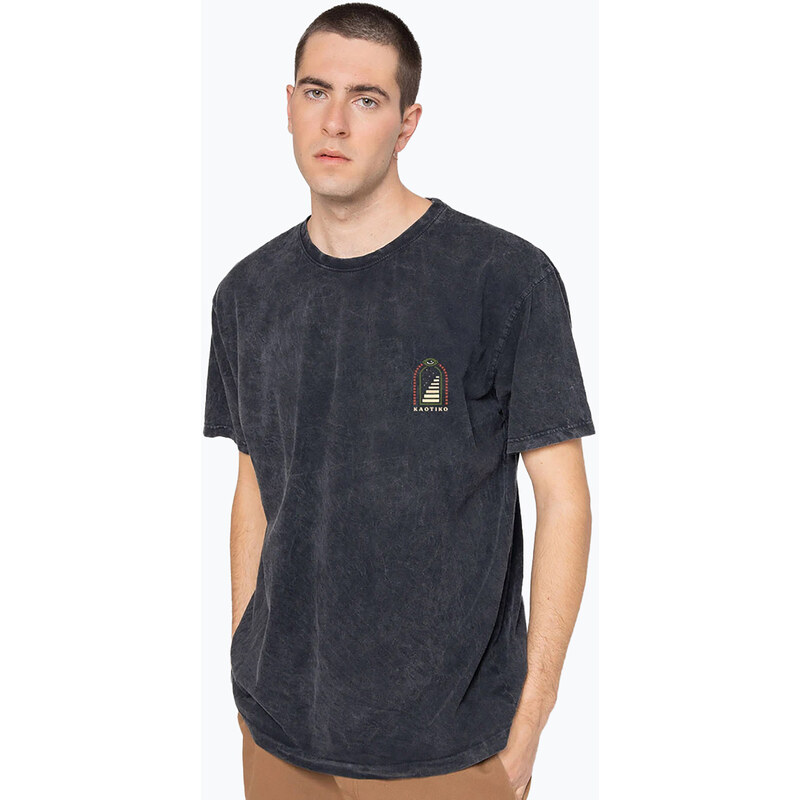 Pánská trička Kaotiko Washed Trust Your Intuition black