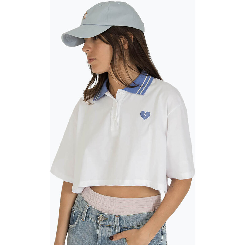 Dámské polo tričko Kaotiko Broken Heart white