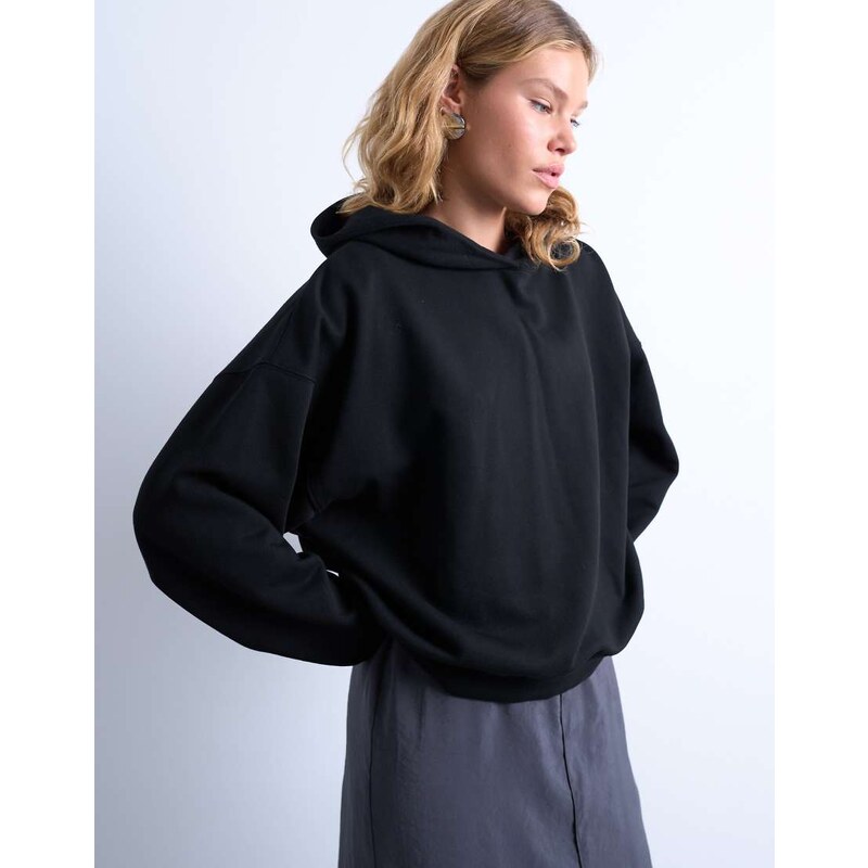 Topshop ultimate hoodie in black 113401062