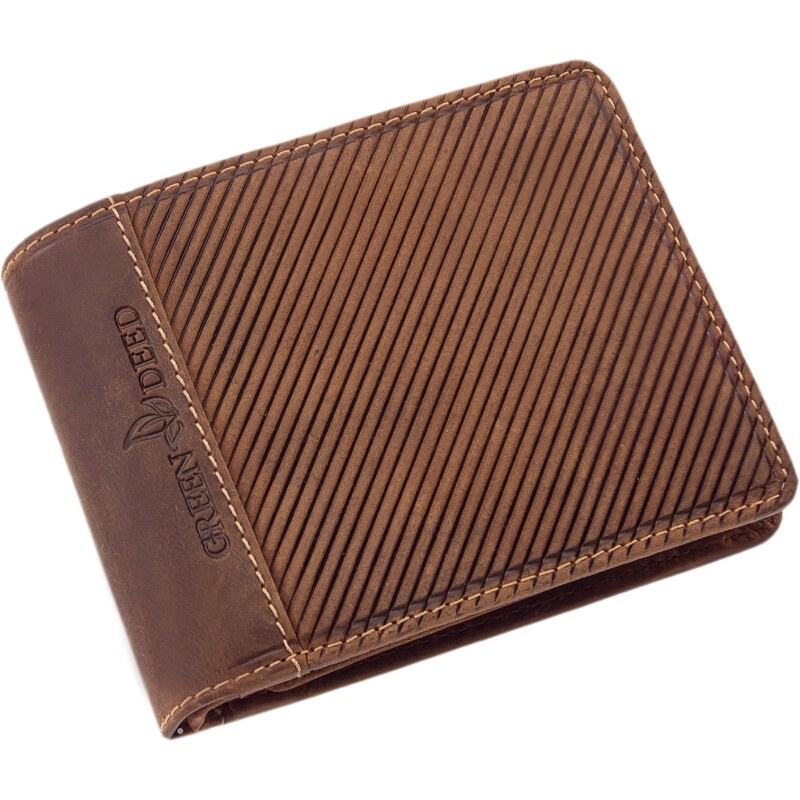 GREEN DEED Pánská kožená peněženka hnědá GDM-1021