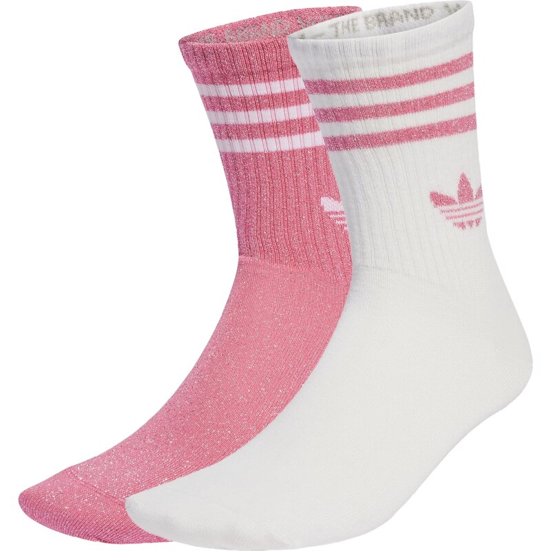 ADIDAS ORIGINALS Ponožky 3-Stripes Glitter Crew 2 Pairs pink /