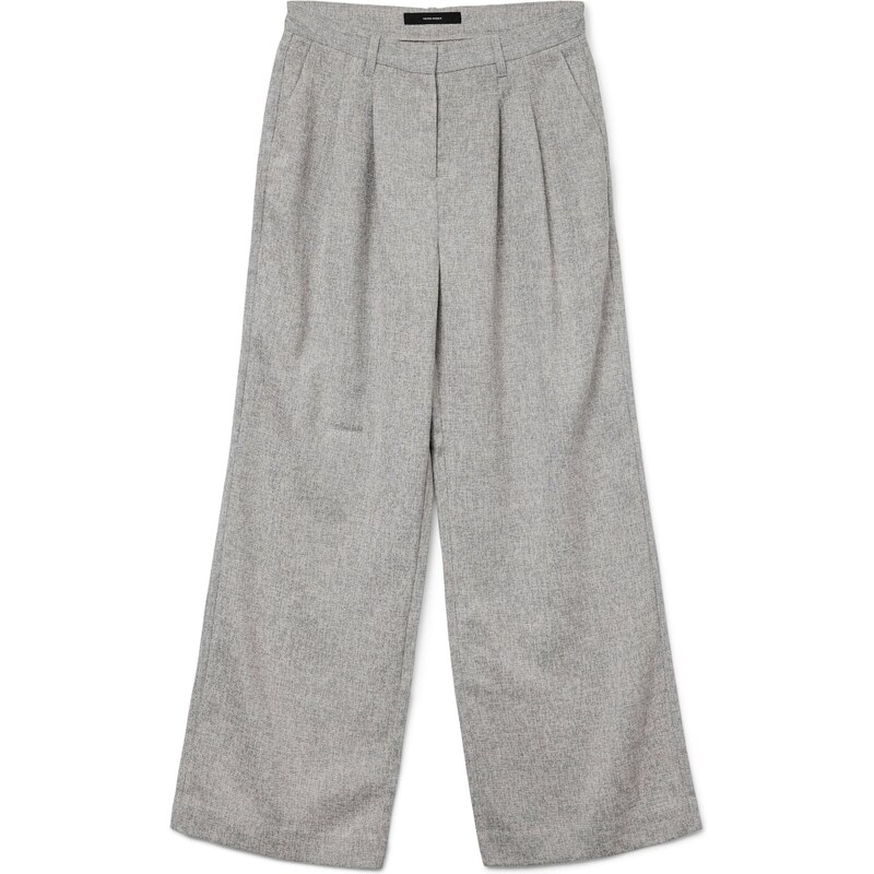 VERO MODA Kalhoty se sklady v pase TAMMI bílý melír