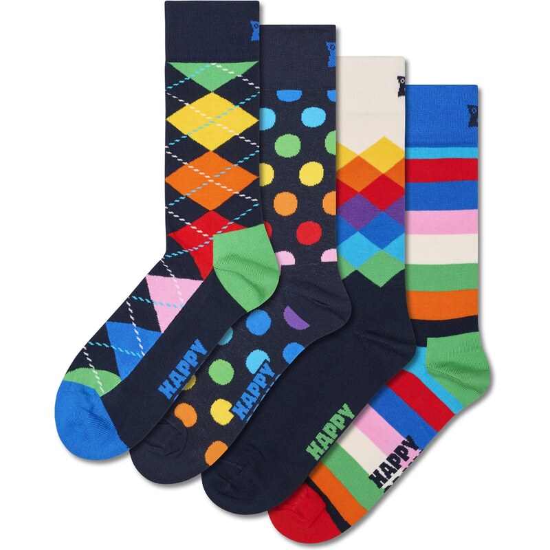 Happy Socks Ponožky modrá / žlutá / oranžová / černá 107682358