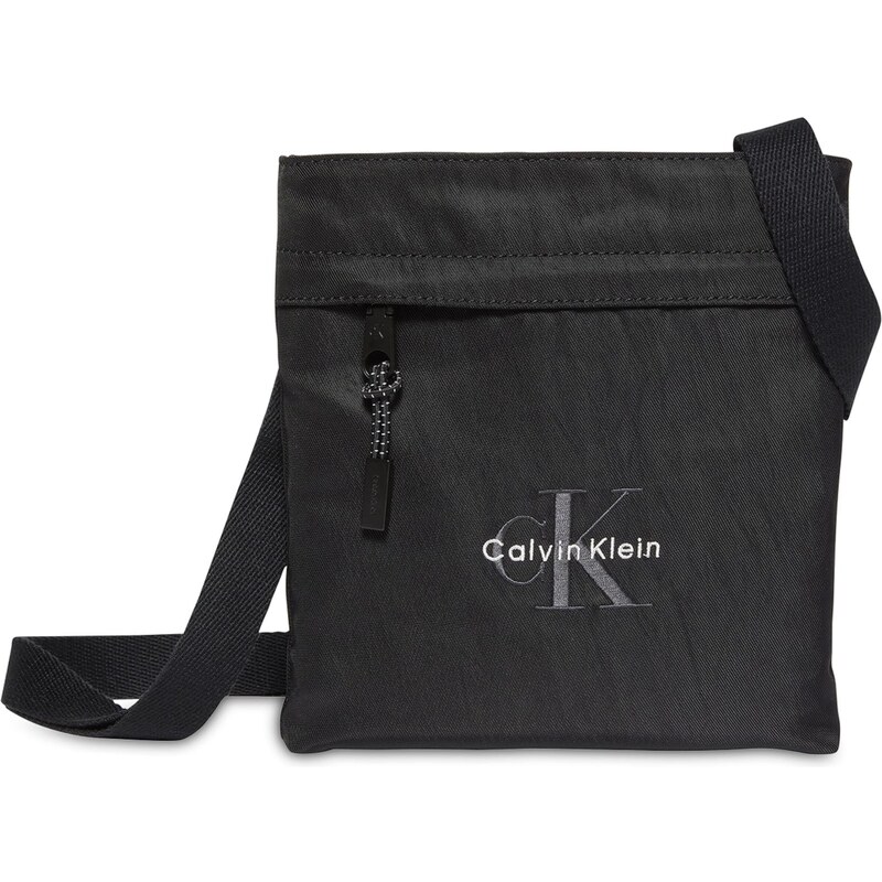 Calvin Klein Taška přes rameno tmavě šedá / černá / bílá