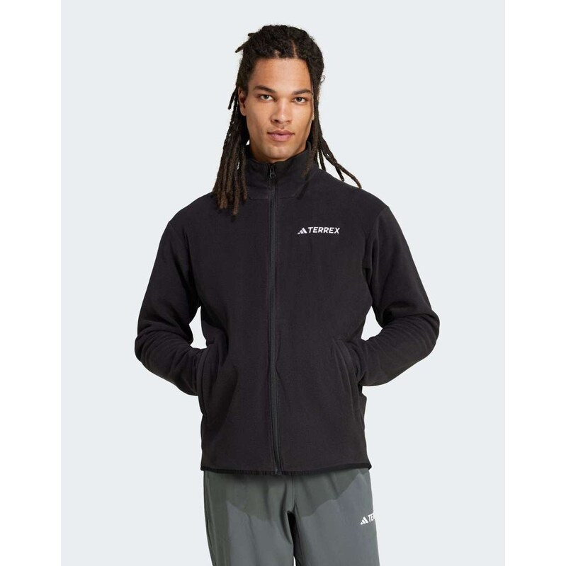 adidas performance Multi essentials full-zip fleece jacket in