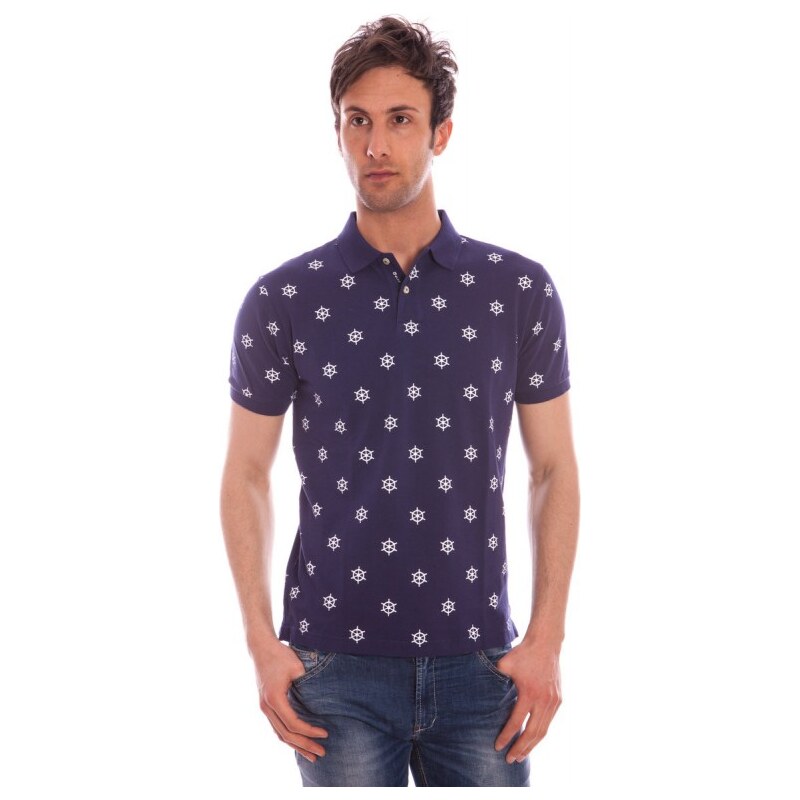 Pánské polo tričko Gant vzor 5 - XL / Modrá