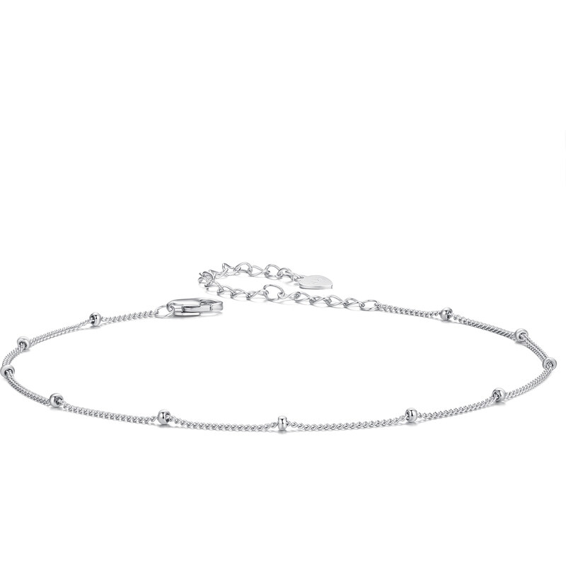 Elenys stříbrný pozlacený řetízek na nohu – jemné kuličky elegance 18K 107695626