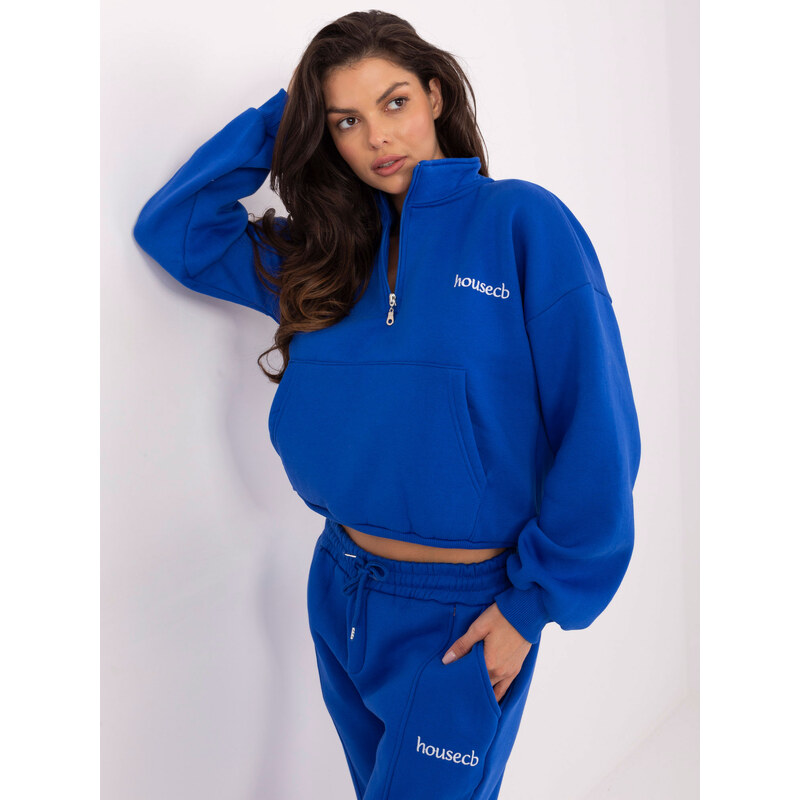 BASIC Modrá dámská oversize tepláková souprava -blue 84024120