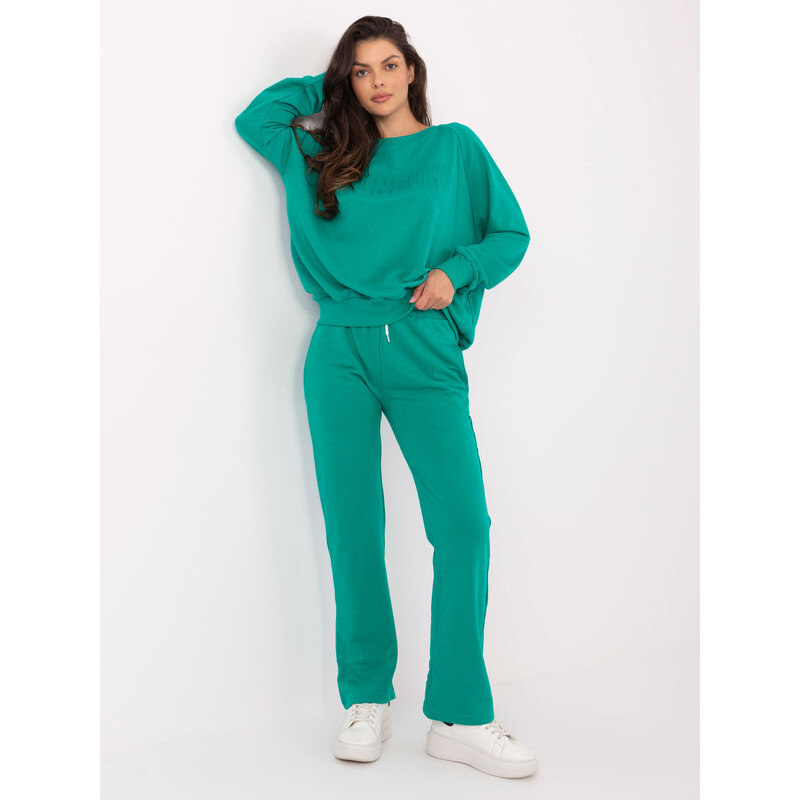BASIC Zelená oversize dámská tepláková souprava -green