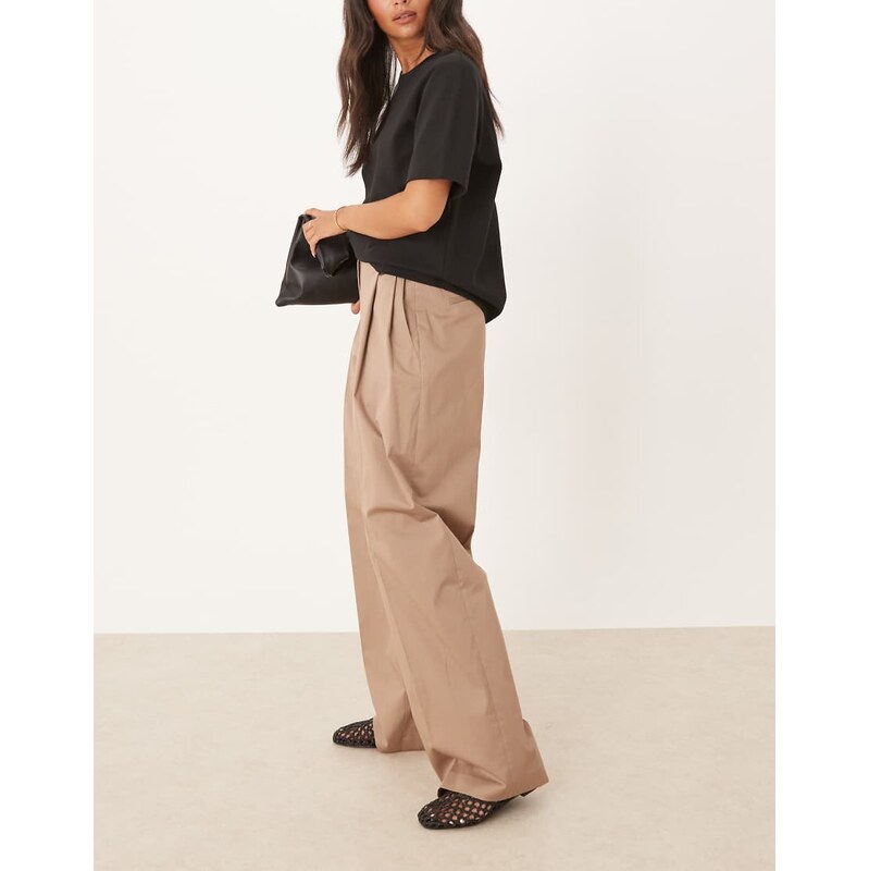 Mango pleat front tailored trouser in light beige-Neutral 107889230