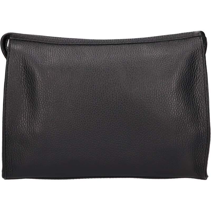 Dámská kožená crossbody kabelka Italia Gisell - černá