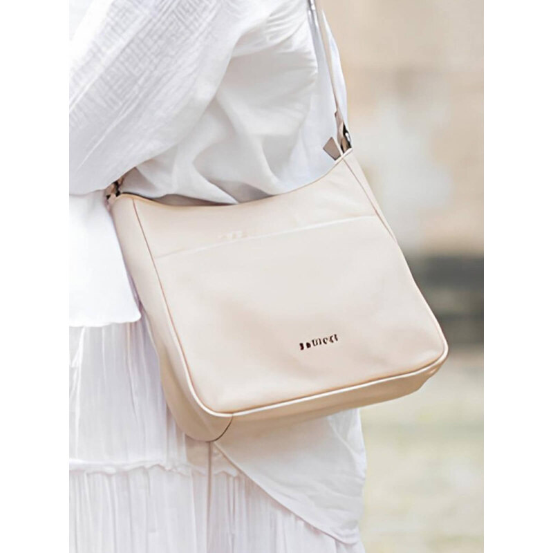 Dámská kožená crossbody kabelka Bellicci Sydney - krémová 93459598