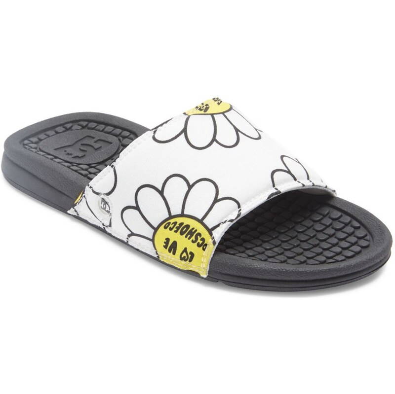 DC Shoes Pantofle DC Bolsa white/black/flower 107704181