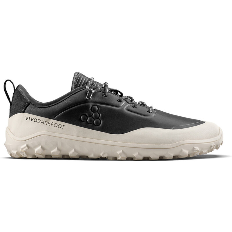 Vivobarefoot TRACKER LEATHER AT LOW MENS OBSIDIAN/WHITE