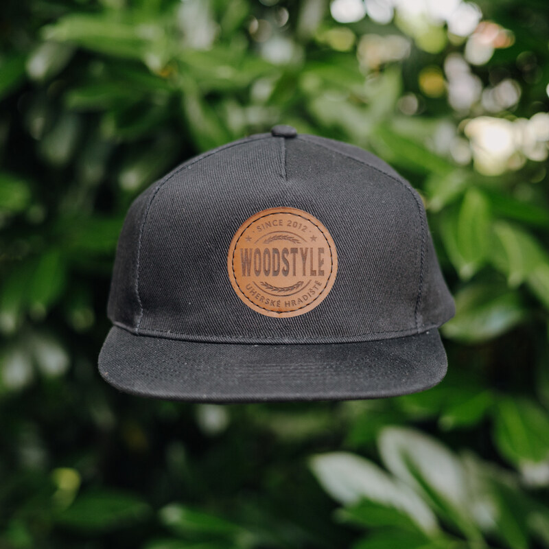 Wood Style Snapback černý