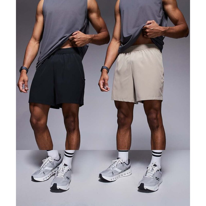 4505 Icon 5 inch quick dry training shorts with zip pockets 2 pack in 107832278