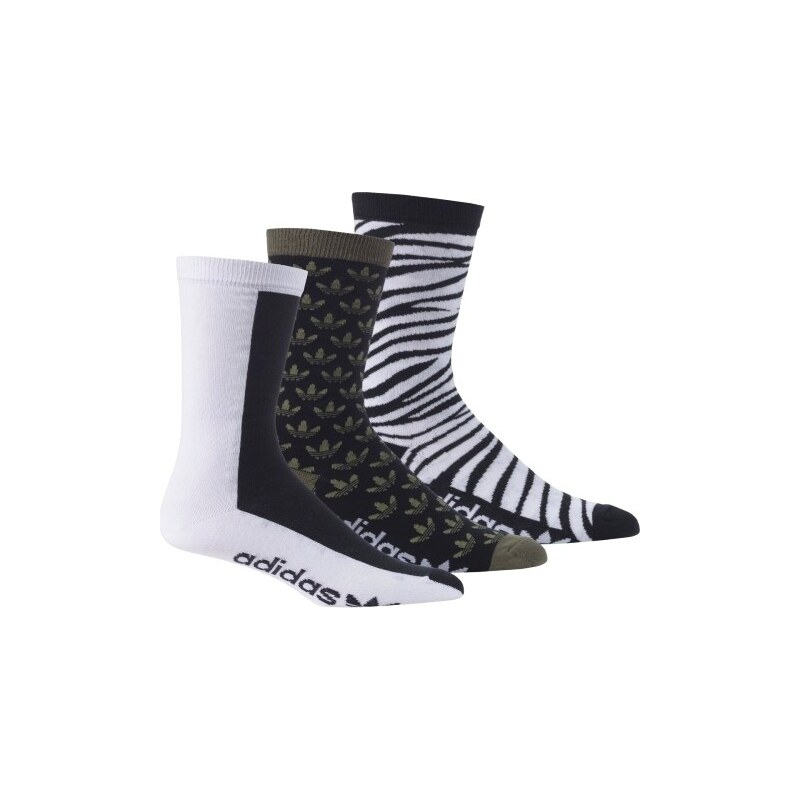 ADIDAS Ponožky Adidas Crew Sock 3P black-night cargo-white